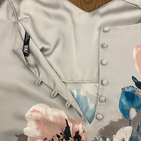 Satin midi slit dress - Picture 3 of 4